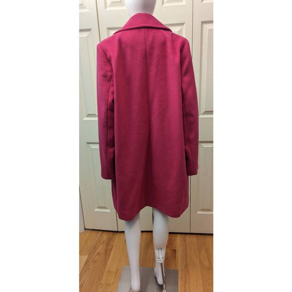 Tahari Coat Womens Size XL Wool Blend Barbiecore Fall Winter Business Casual - Picture 4 of 16